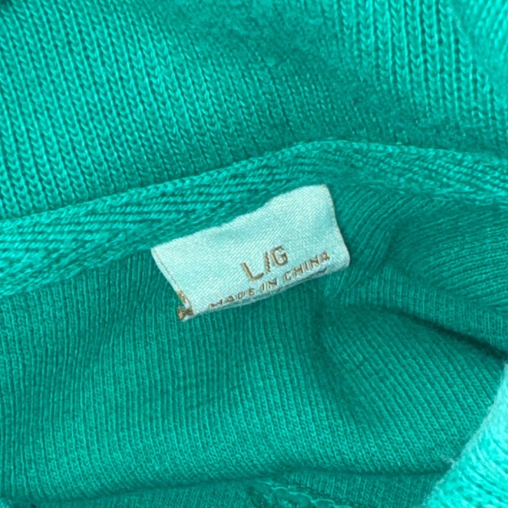 Tommy Bahama "Relax" Pullover Quarter Zip Green Cotton Size Large - Picture 4 of 6